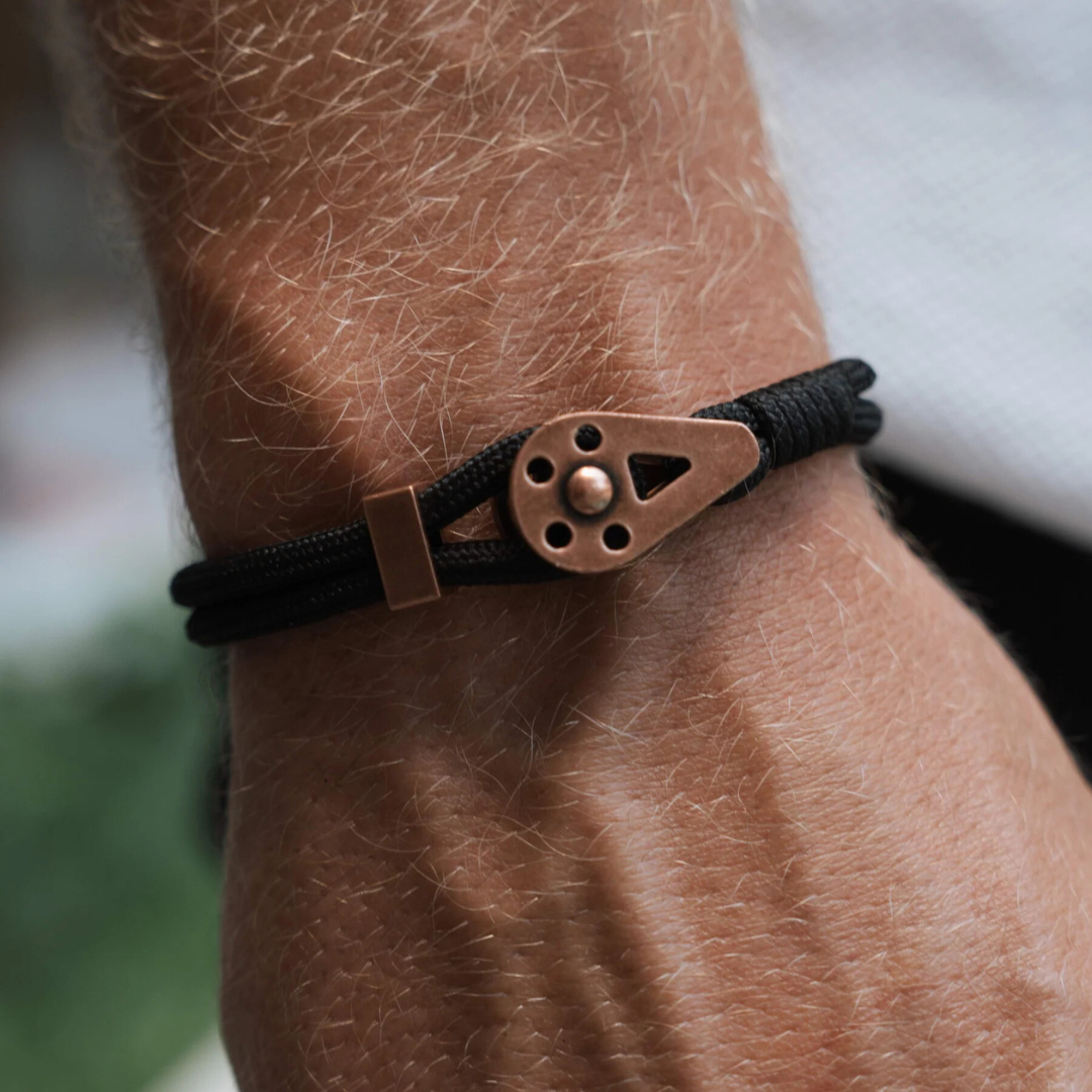 Pulseira Bravo Copper Beroc Corda Preta