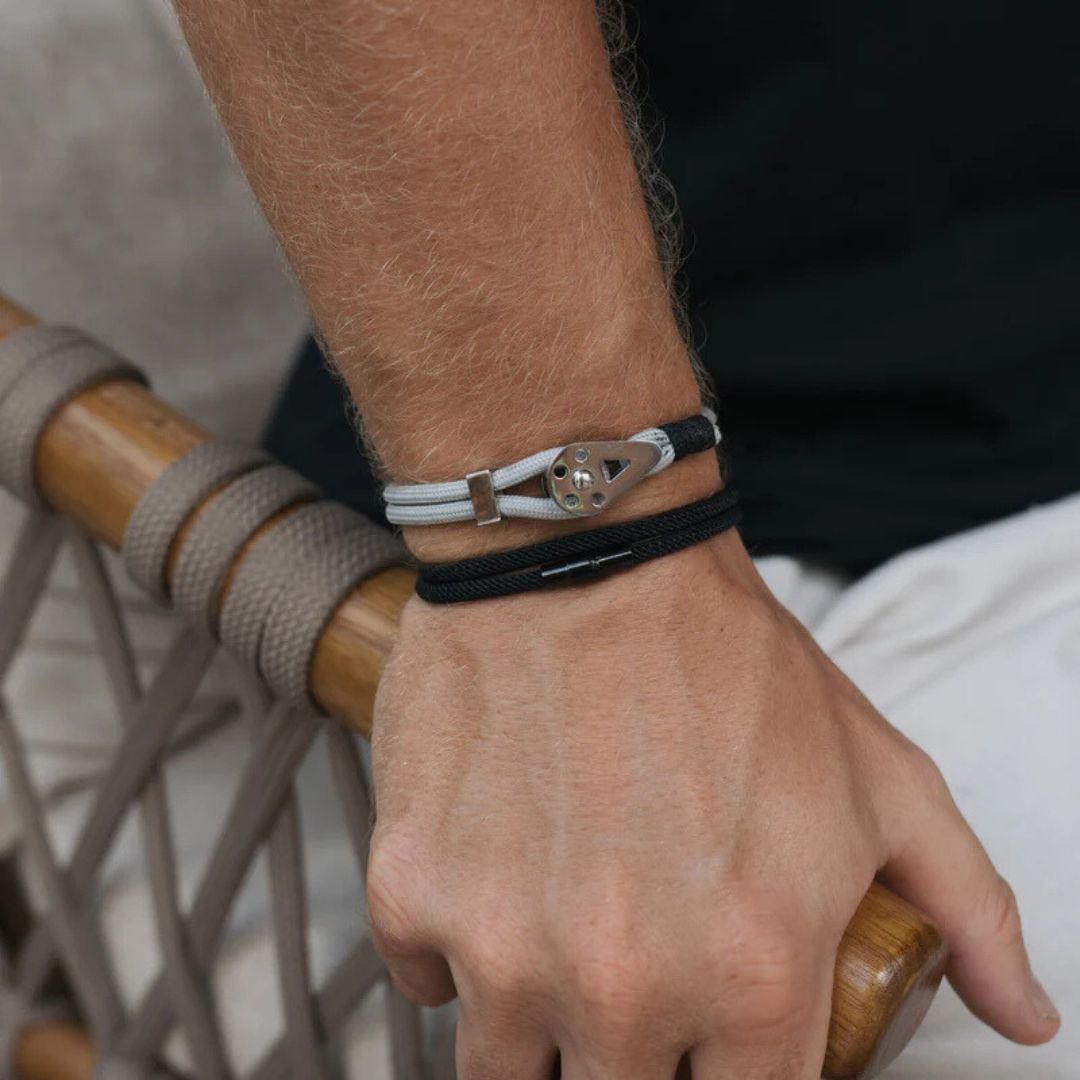 Pulseira de corda cinza Bravo Silver Beroc