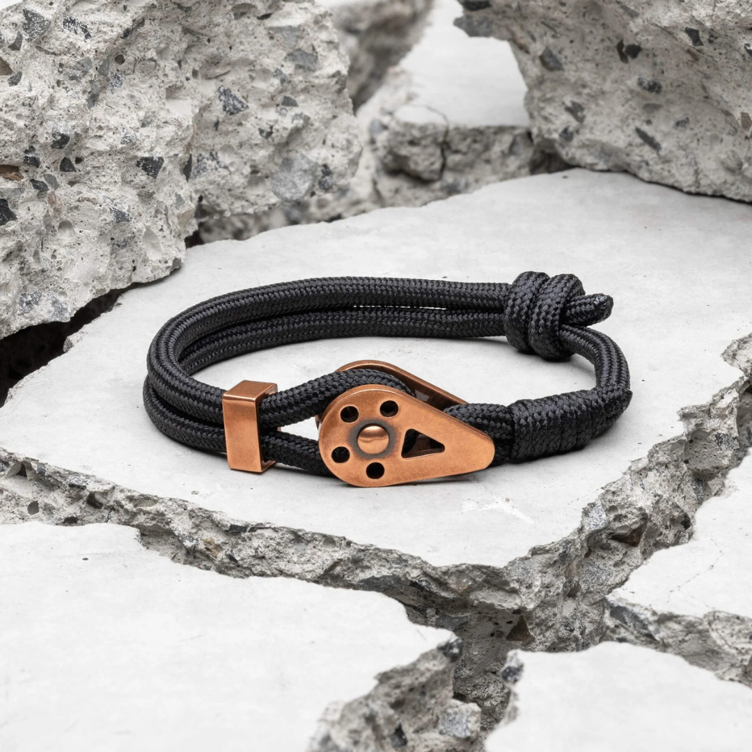 Pulseira Bravo Copper Beroc Corda Preta