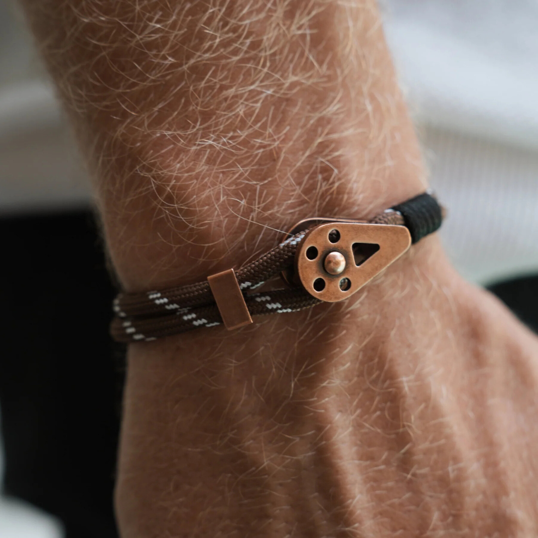 Pulseira Bravo Copper Beroc Brown Corda