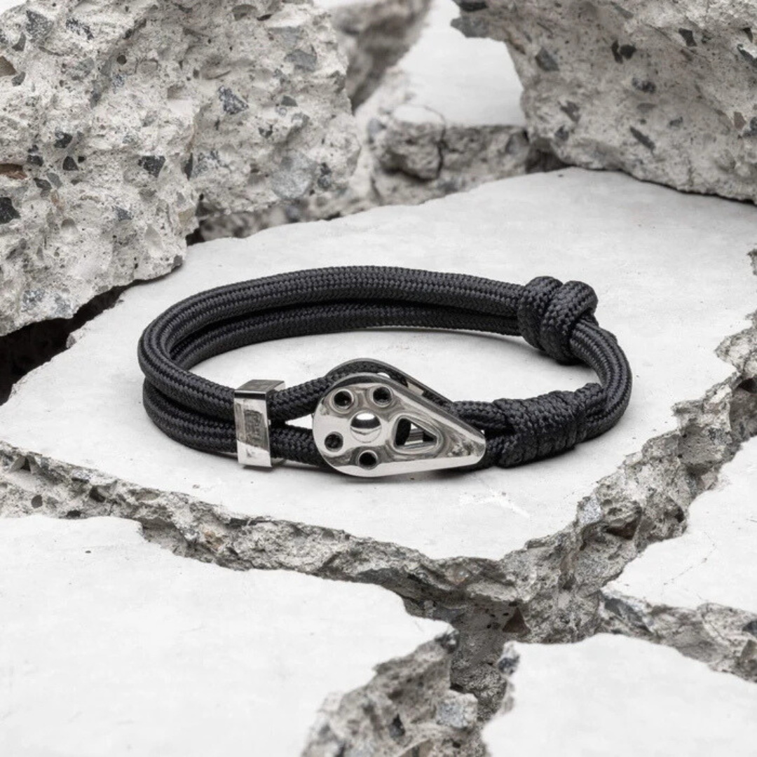 Pulseira Bravo Silver Beroc Black String