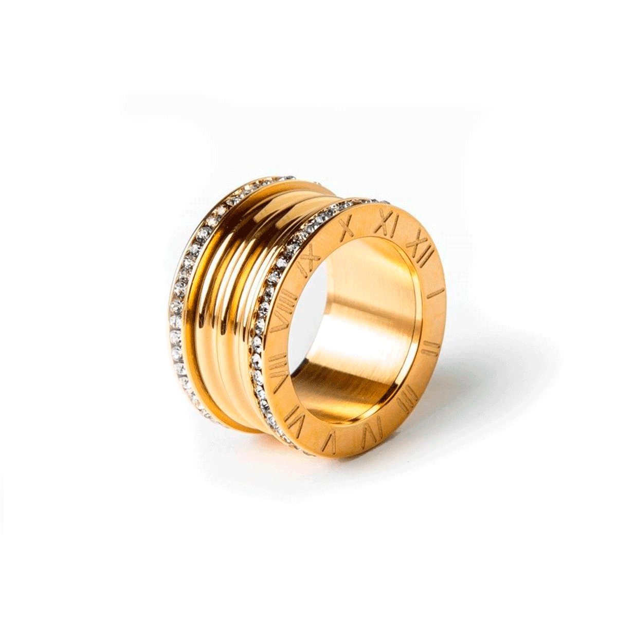 Anel Luxo Imperial Banhado em Ouro 18K - Uranos 