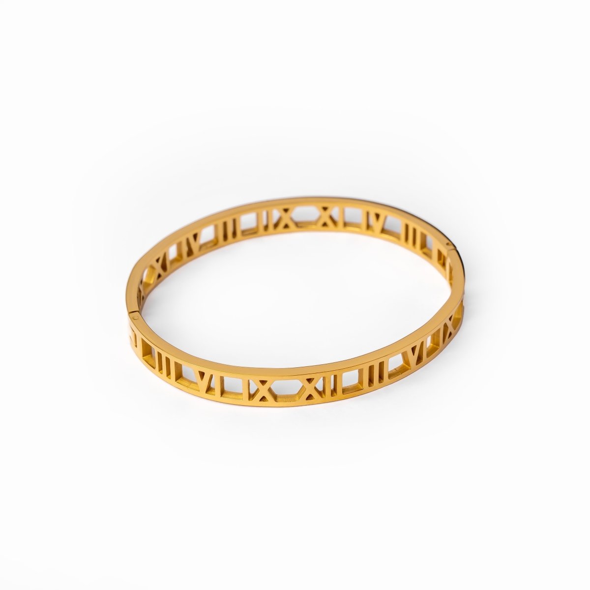 Bracelete Algarismos Vazados Banhado em Ouro 18K - Uranos 