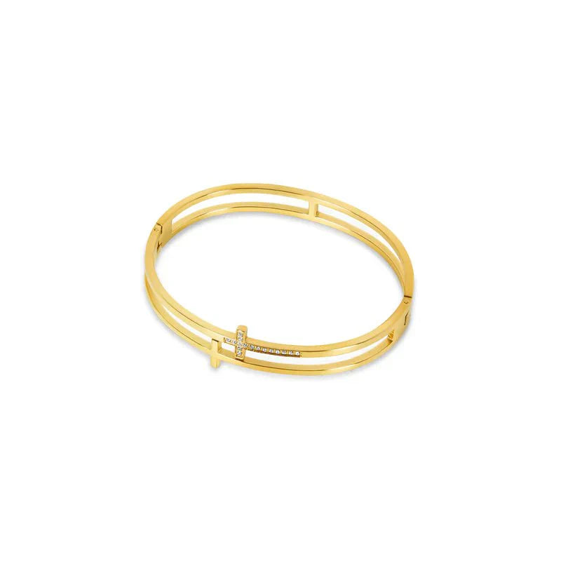 Bracelete Cruz Banhado em Ouro 18k - Uranos 