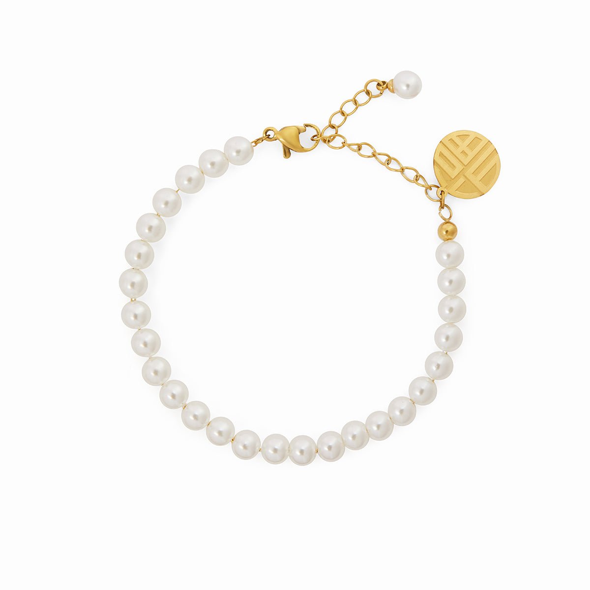 Pulseira de Pérolas Charm Banhada em Ouro 18K - Uranos 