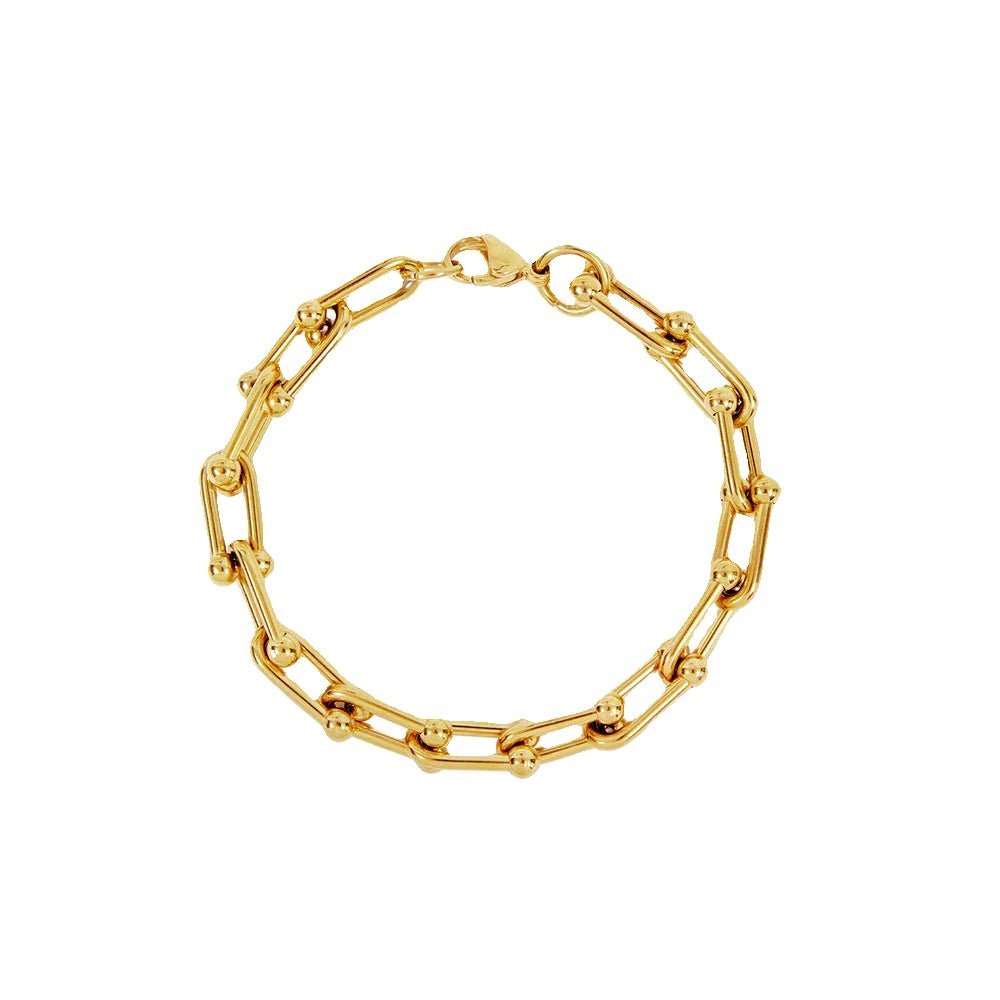 Pulseira Elos Inspiração Entrelaçados Banhado em Ouro 18K - Uranos 