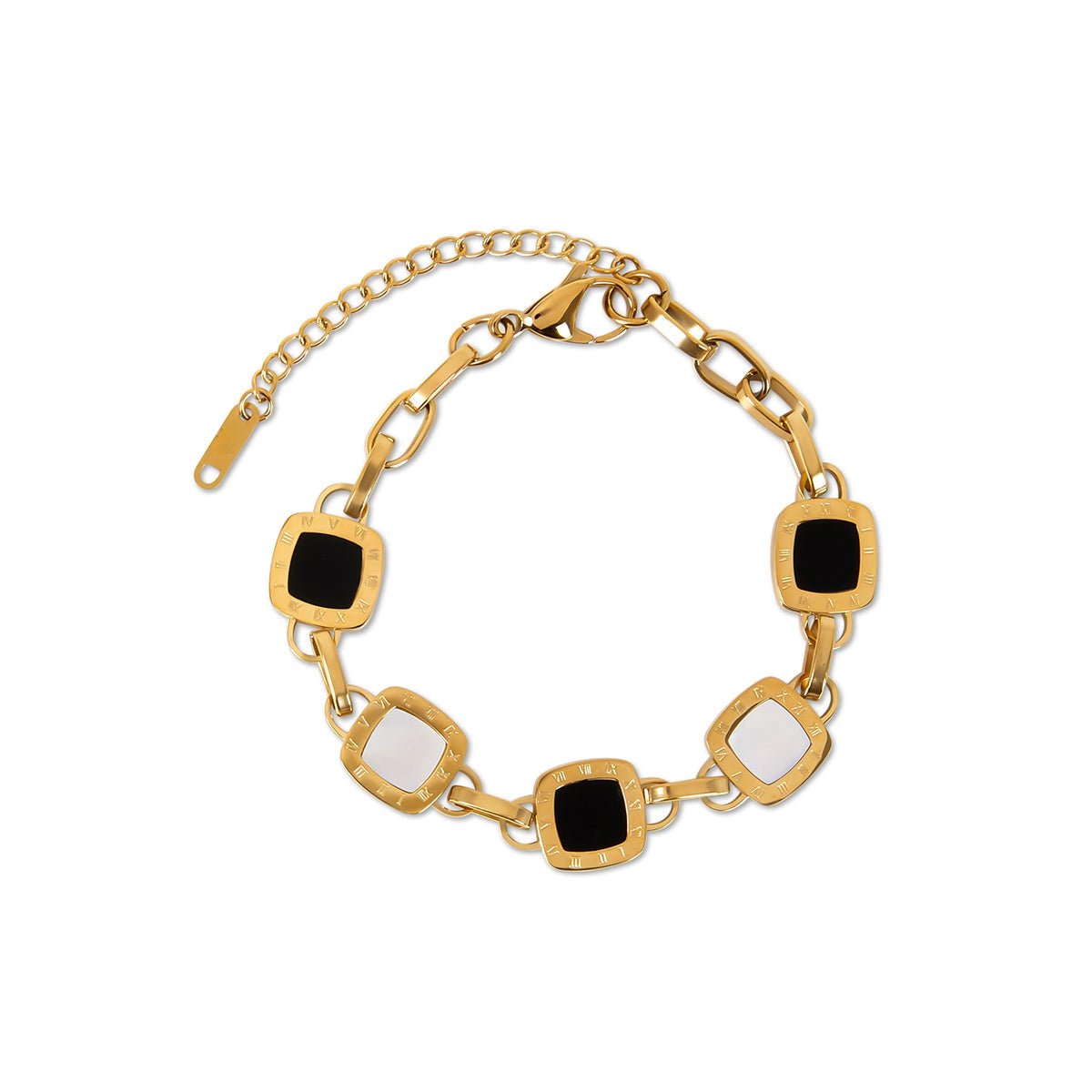 Pulseira Mono Quadrada Banhado em Ouro 18k - Uranos 