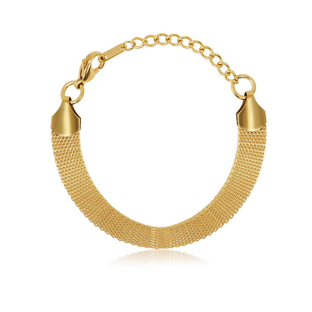 Pulseira Trama Lisa Banhada em Ouro 18K - Uranos 